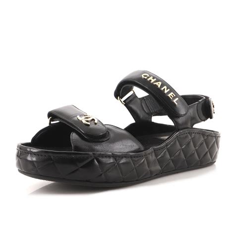 chanel 2 strap velcro sandals|Chanel Velcro sandals 2020 price.